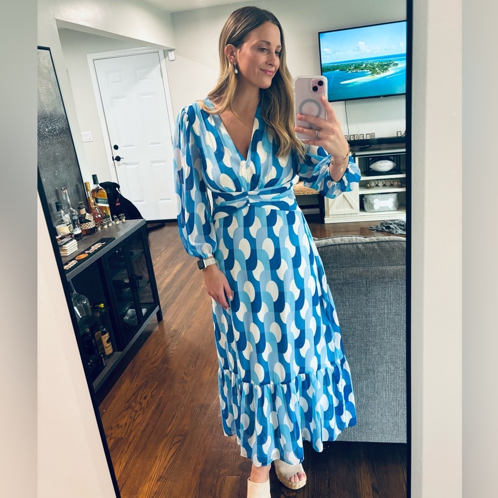 Blue Donna Morgan dress maxi
